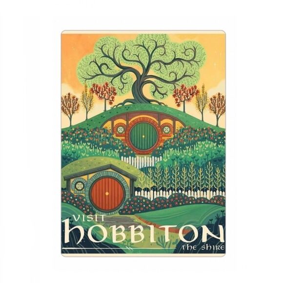 Hobbiton Lord of the Rings Magnet - Picture 1 of 2